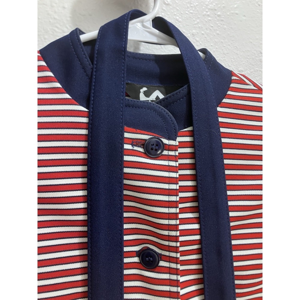 VTG Jack Winter Cardigan Women's M Patriotic USA America Buttons Red White Blue - Picture 3 of 10
